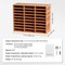 Wood Literature Organizer File Sorter with Removable Shelves Mailbox Slots for Office